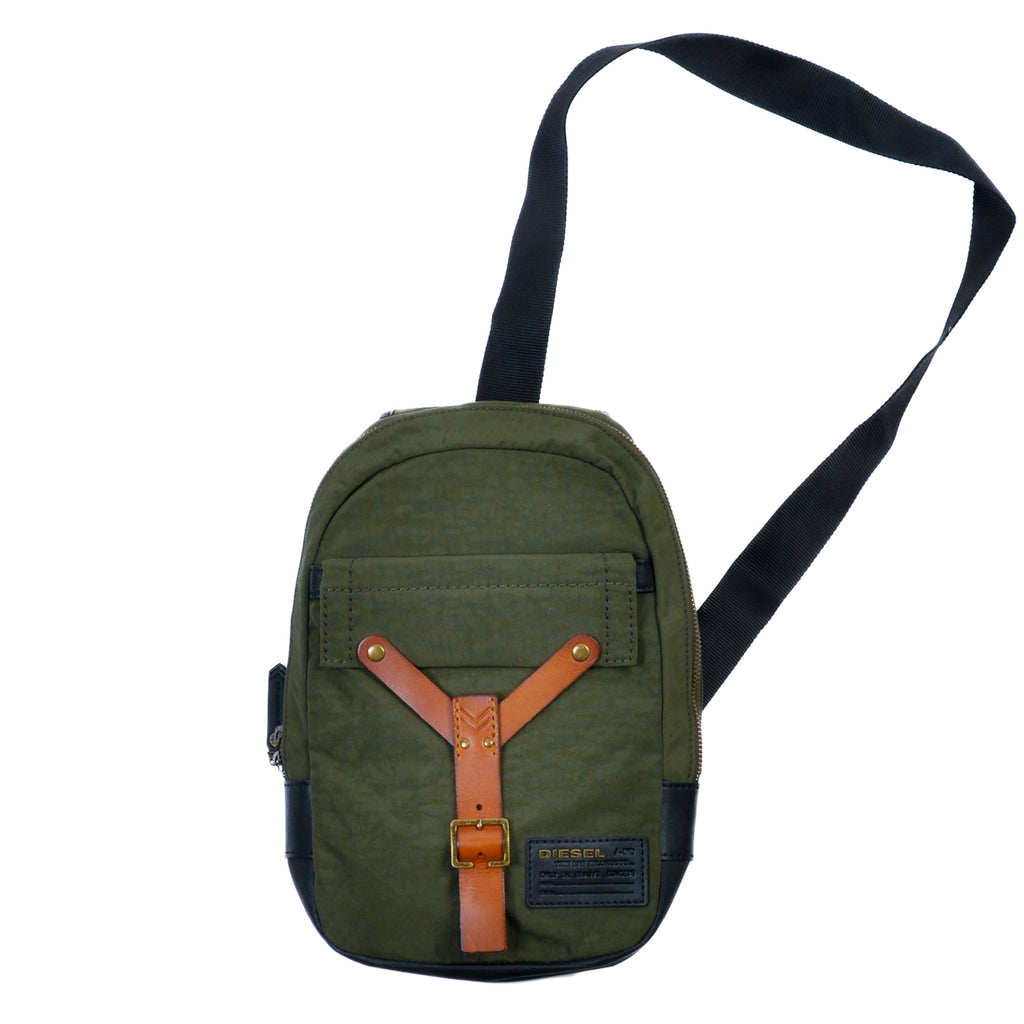 Diesel Green Nylon Crossbody Bag