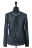 Versace Jeans Grey Animal Print V-Neck Sweater