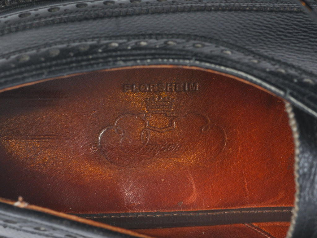 Florsheim Imperial Vintage Black Longwing Shoes