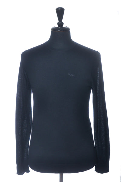 Hugo Boss Blue Lightweight Crew Neck Sweater