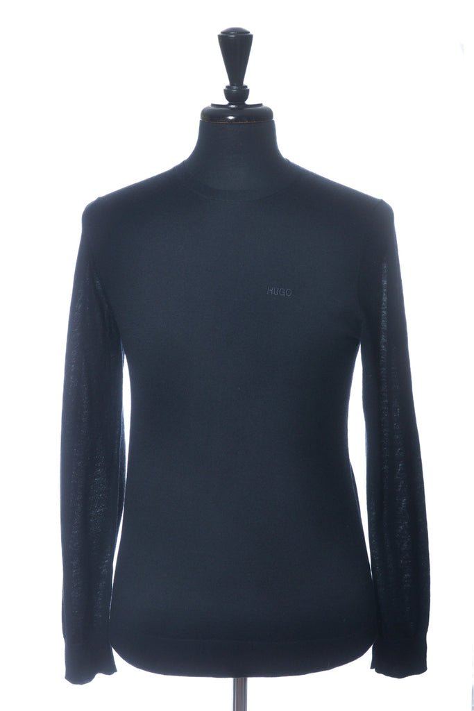 Hugo Boss Blue Lightweight Crew Neck Sweater