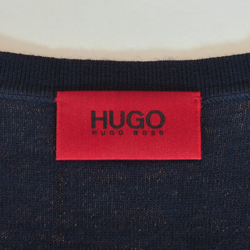 Hugo Boss Blue Lightweight Crew Neck Sweater
