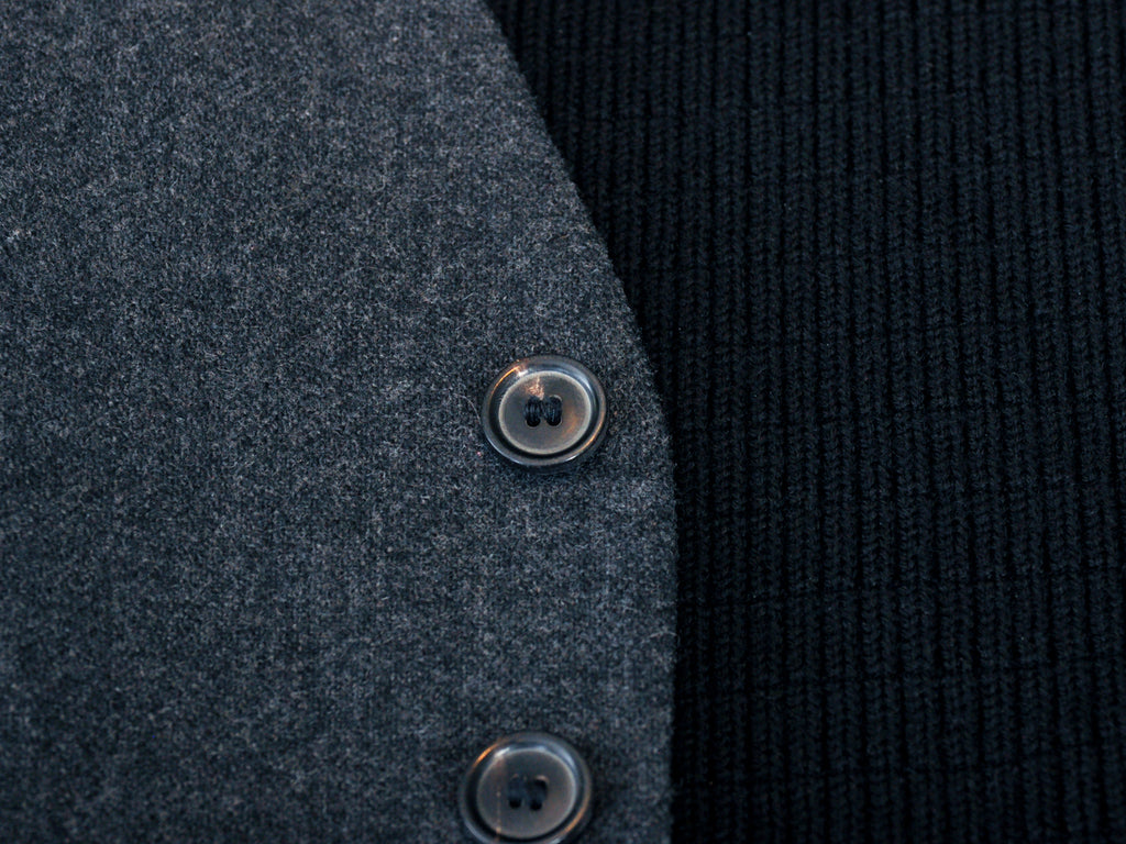 Hugo Boss Grey Tweed Sweater Back W25 Vest