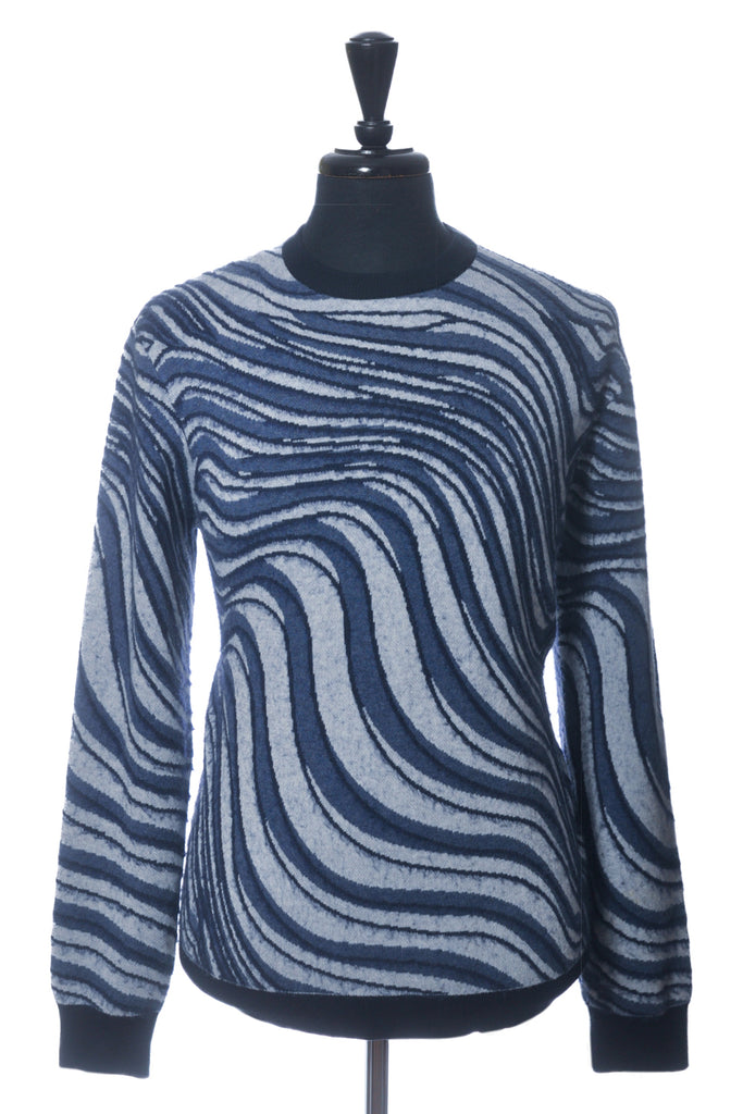 Ted Baker Blue Swirl Warfe Crew Neck Sweater