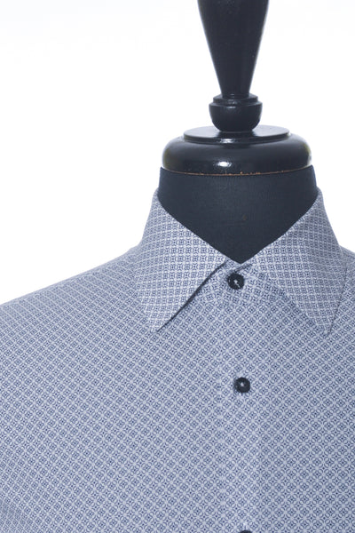 Hugo Boss Navy Blue on White Print Hank-Kent Shirt