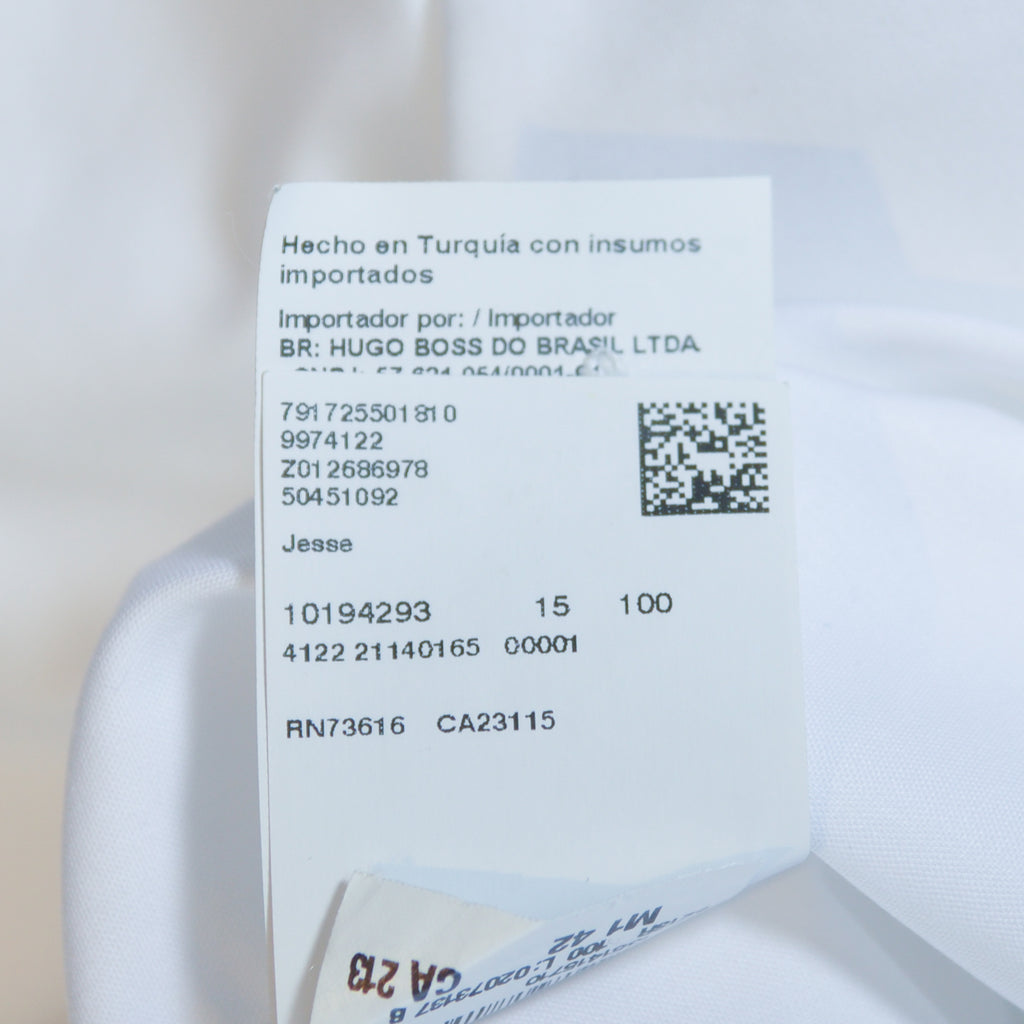 Hugo Boss White Slim Fit Jesse Shirt