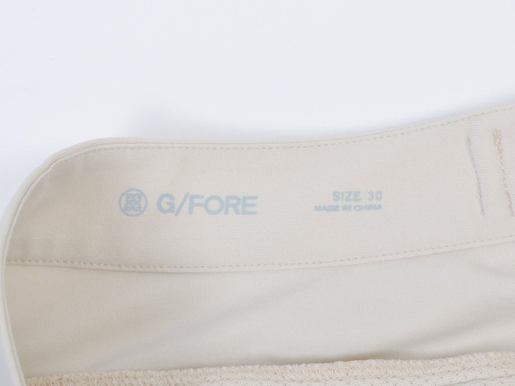 G/Fore Light Beige Tech Tab 4-Way Stretch Shorts