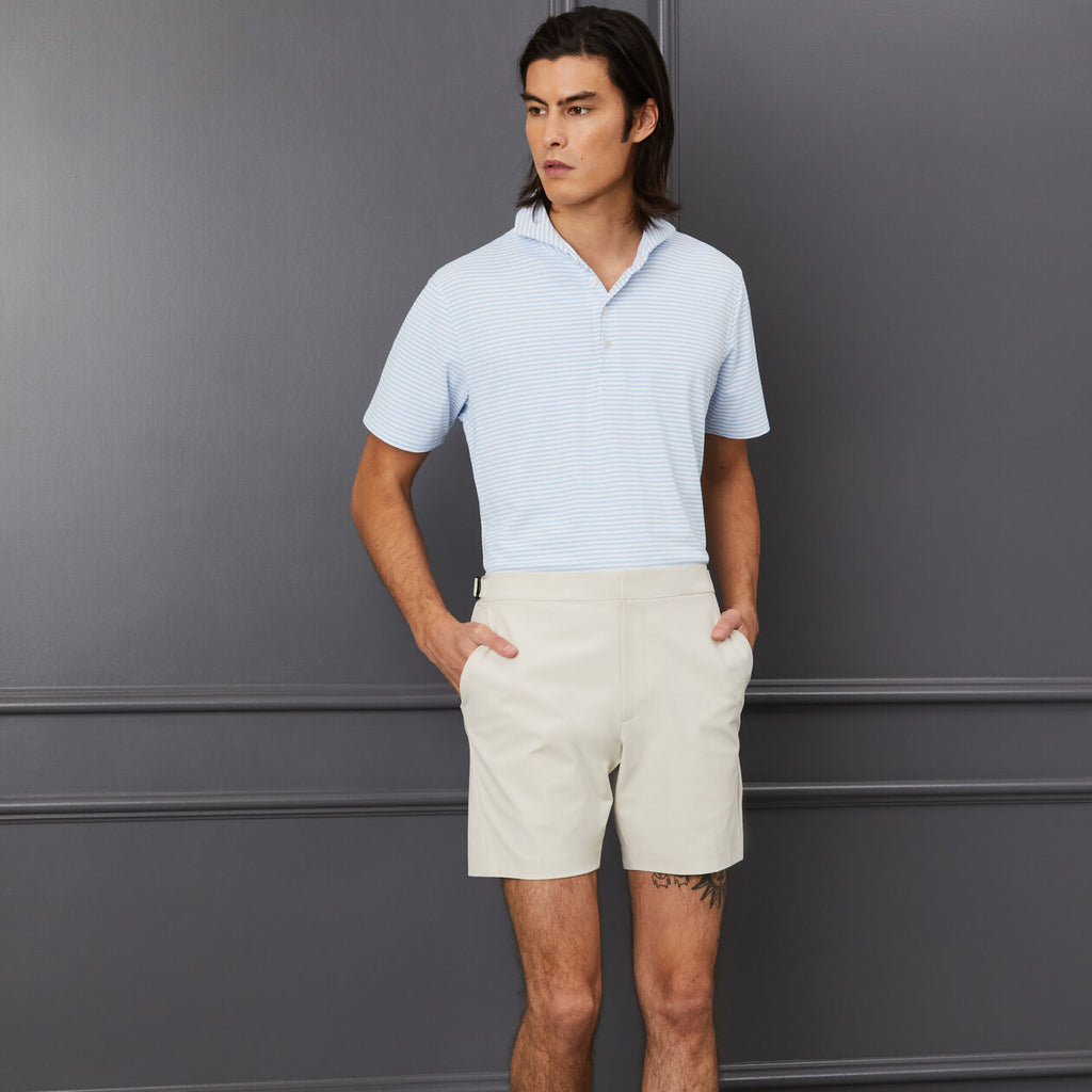 G/Fore Light Beige Tech Tab 4-Way Stretch Shorts