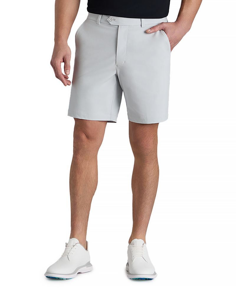 G/Fore Light Grey  Tech Tab 4-Way Stretch Shorts