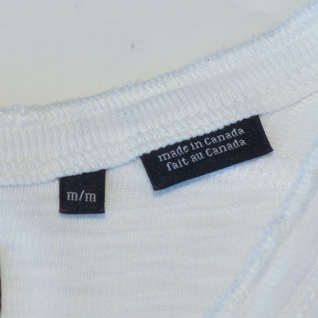 Wings + Horns White Knit Henley Shirt
