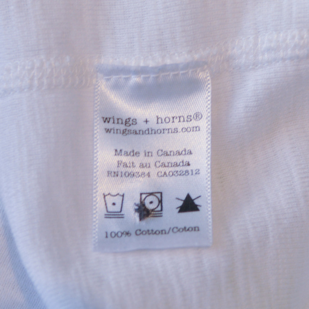 Wings + Horns White Knit Henley Shirt