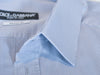 Dolce & Gabbana Gold Slate Grey Striped Dress Shirt