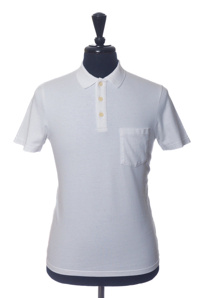 A.P.C. White Pocket Polo Shirt