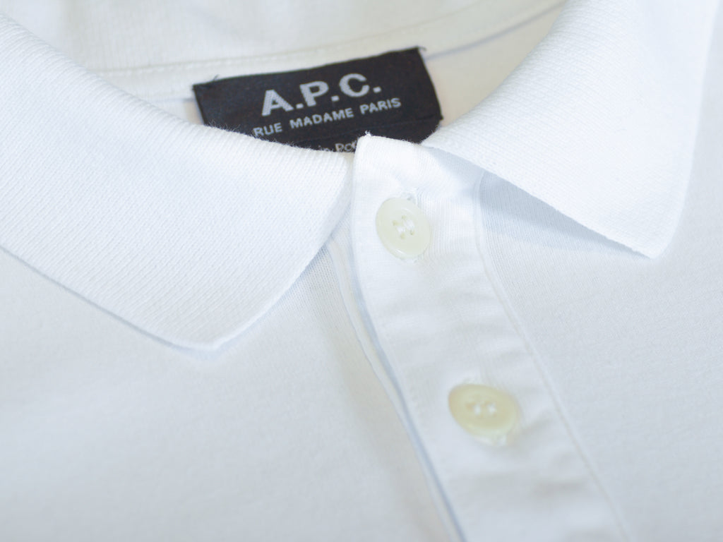A.P.C. White Pocket Polo Shirt