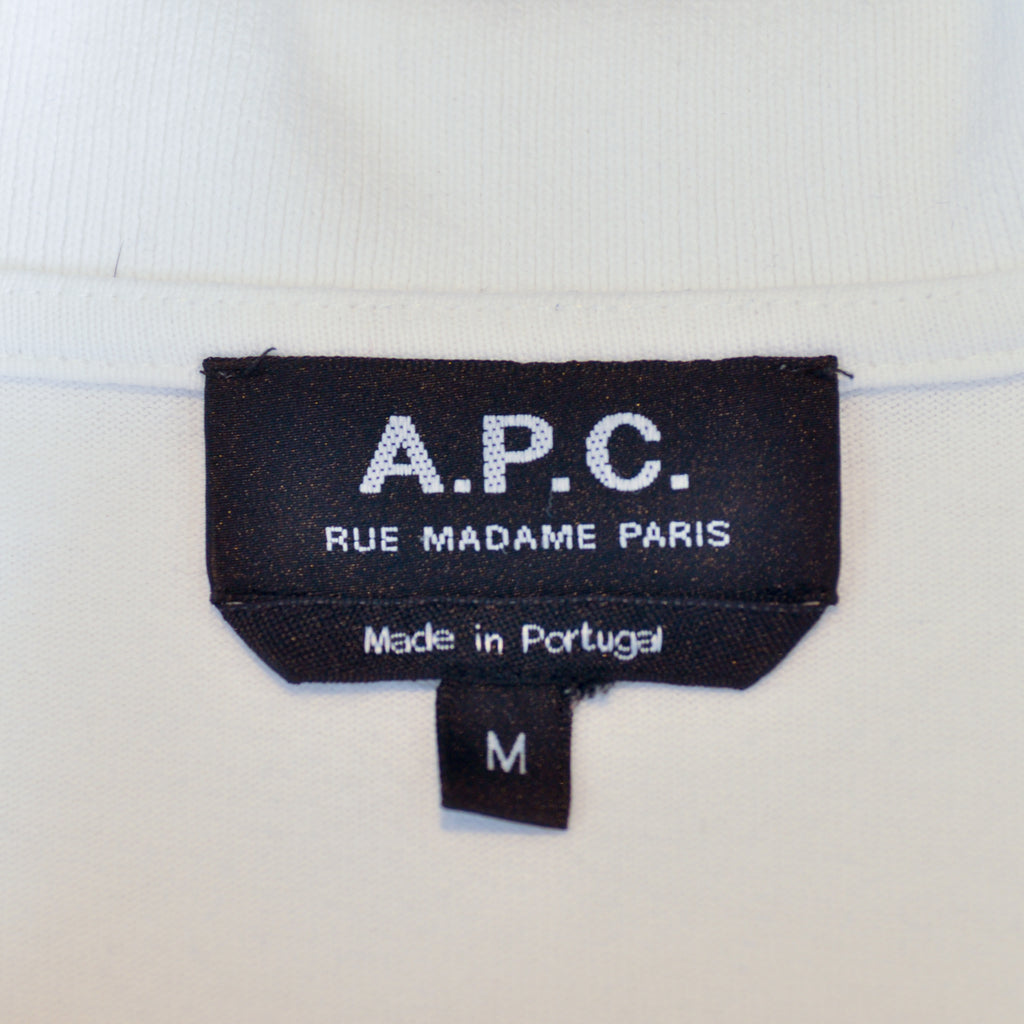 A.P.C. White Pocket Polo Shirt