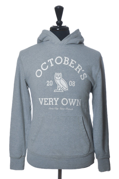 October’s Very Own Grey Print Hoodie