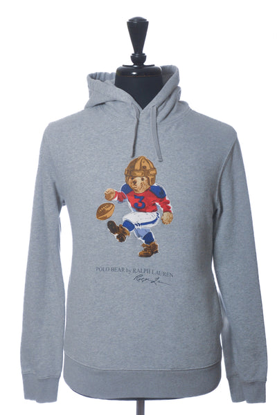 Polo Ralph Lauren Grey Football Bear Hoodie