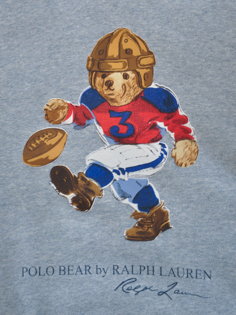 Polo Ralph Lauren Grey Football Bear Hoodie