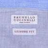 Brunello Cucinelli Light Blue Leisure Fit Epaulet Shirt