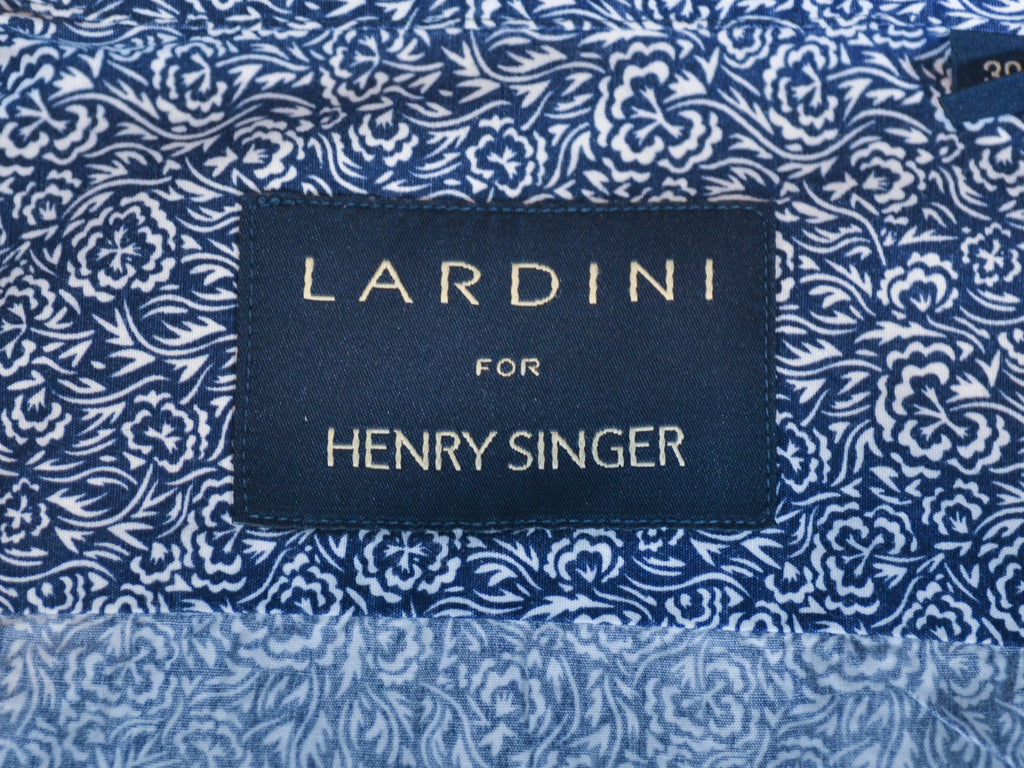 Lardini Navy Blue Floral Print Shirt