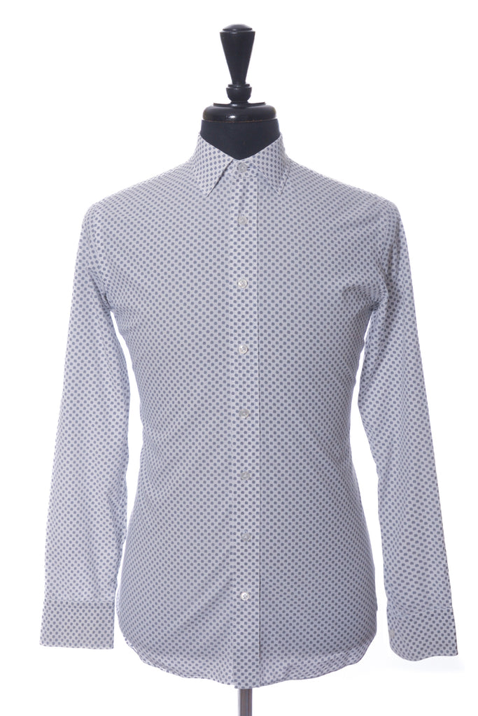 Lardini Black on White Floral Print Shirt
