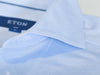 Eton Light Blue Slim Fit Knit Pique Shirt