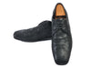 Prada Black Geometric Embroidered Derby Shoes
