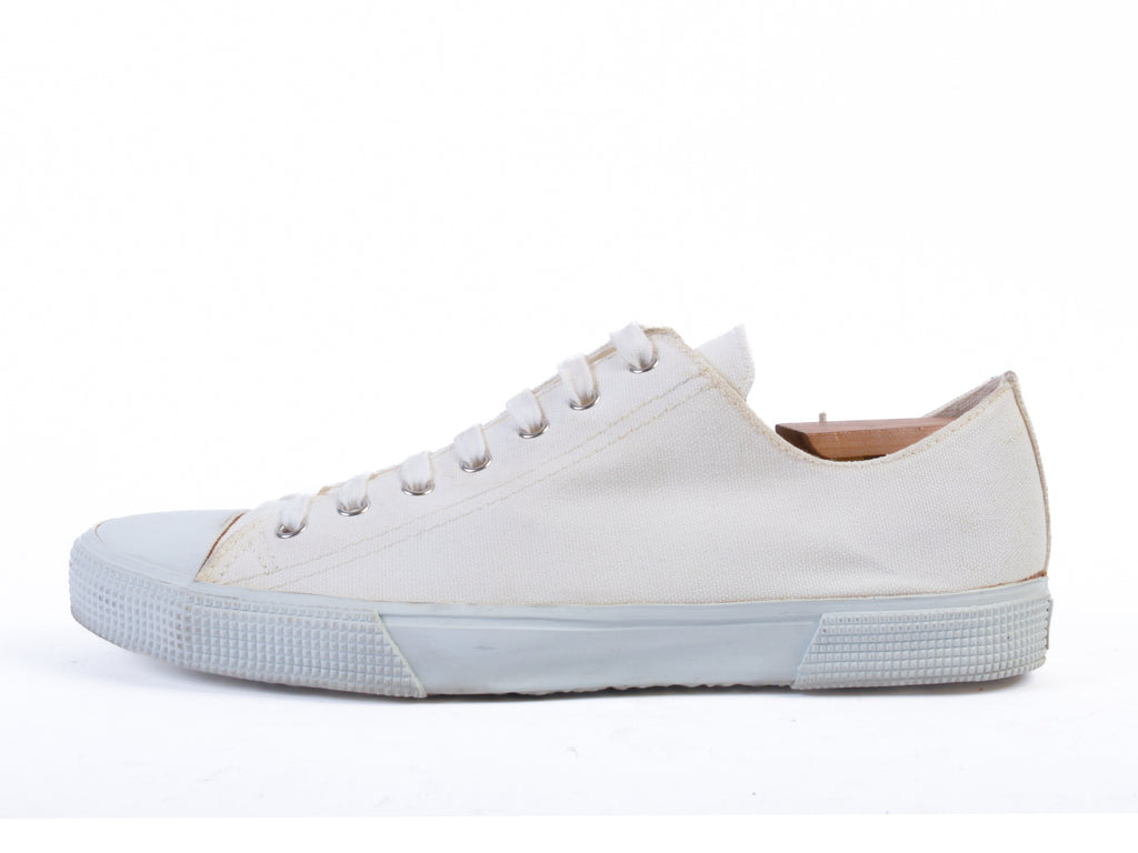 Helmut Land Ivory White Canvas Sneakers