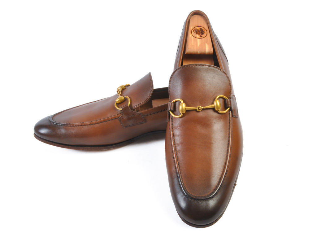 Gucci Brown Leather Horsebit Loafers