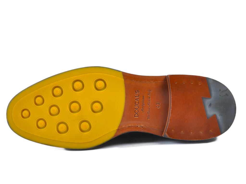 Doucal’s Oxblood Pebbled Leather Derby Shoes