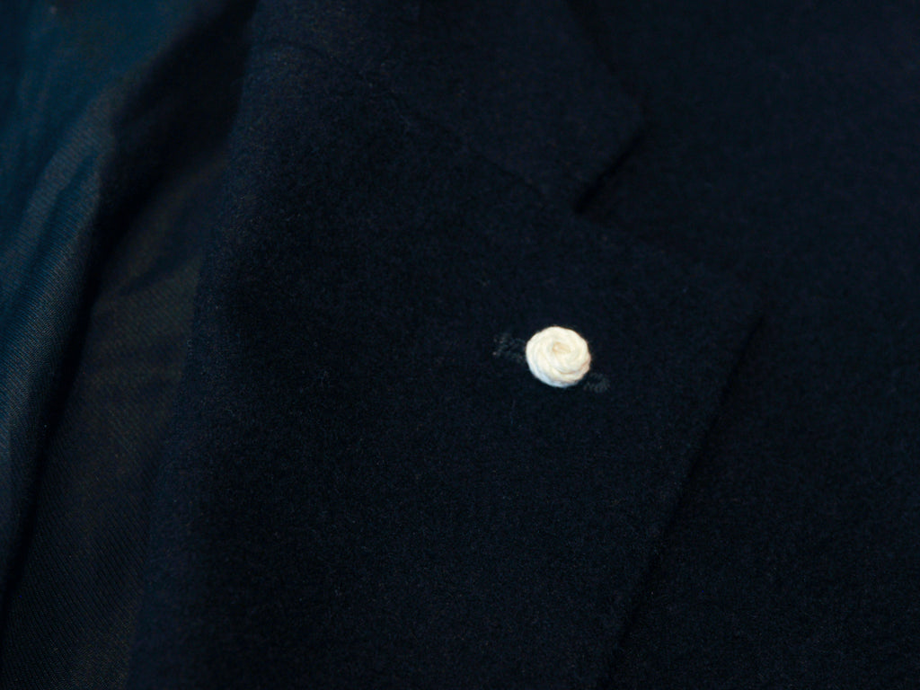 Luigi Bianchi Black Cashmere Blend Overcoat