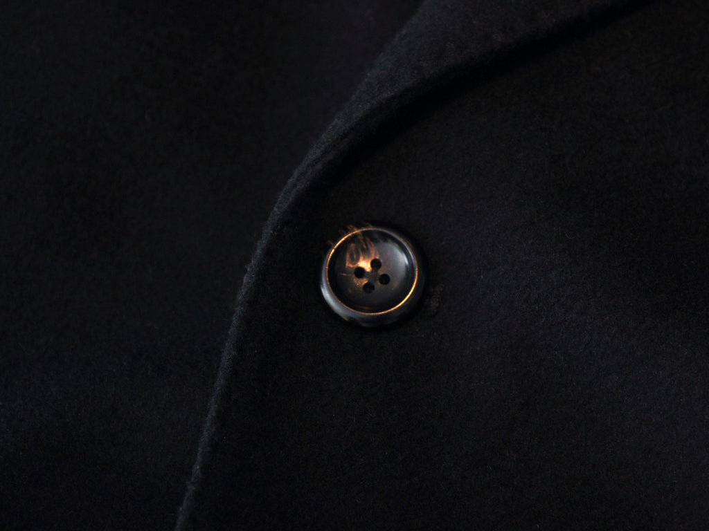 Luigi Bianchi Black Cashmere Blend Overcoat