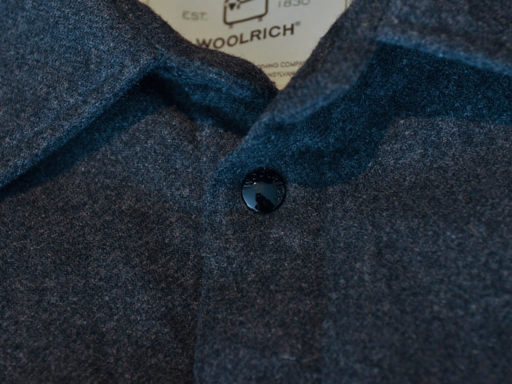 Woolrich Grey Down Snap Overshirt