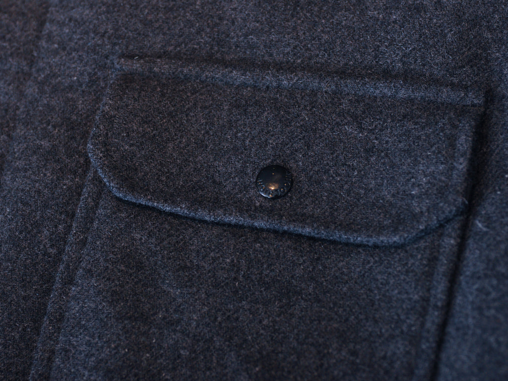 Woolrich Grey Down Snap Overshirt