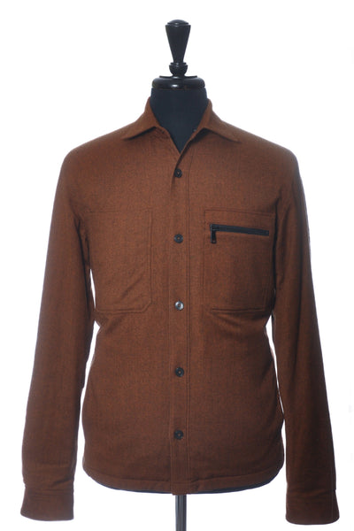 Ermenegildo Zegna Brown Technomerino Overshirt