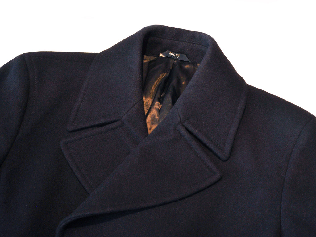 Boggi Milano Navy Blue Pea Coat