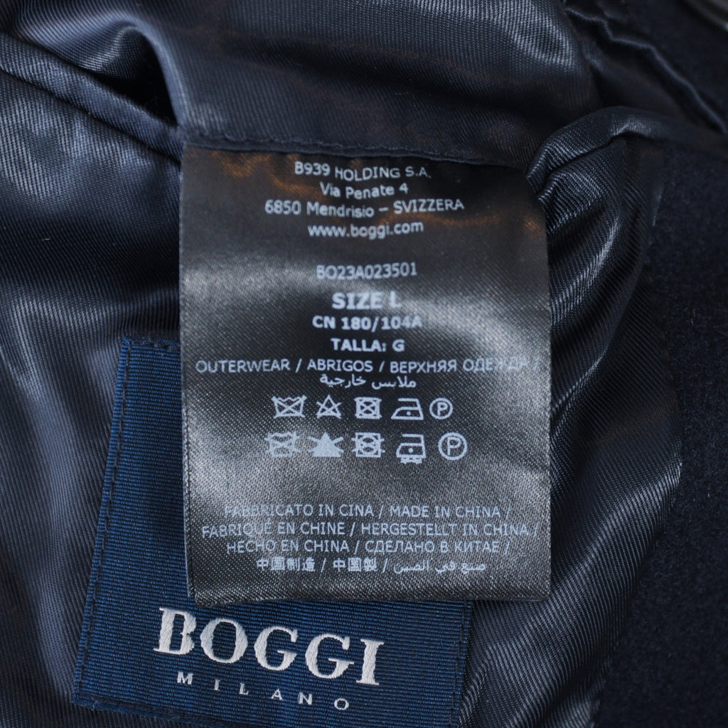 Boggi Milano Navy Blue Pea Coat