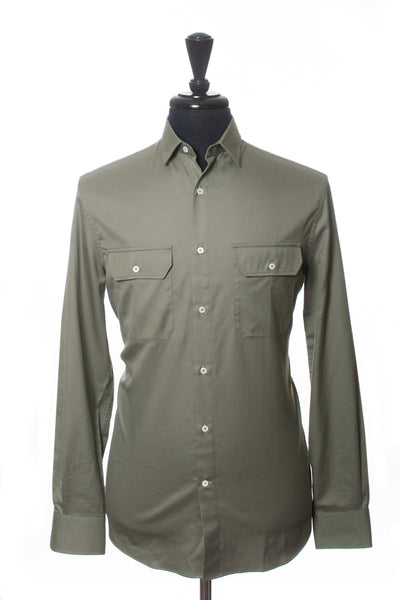 Brunello Cucinelli Green Easy Fit Casual Shirt
