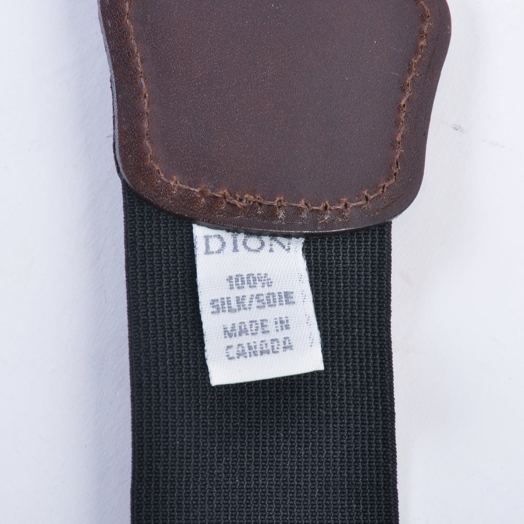 Dion Navy Blue Paisley Silk Twill Suspenders