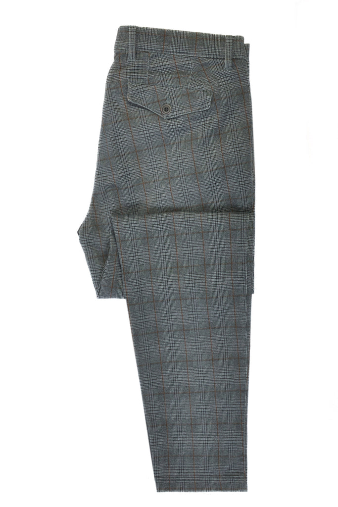 Brax Grey Check Paul Pleated Pants