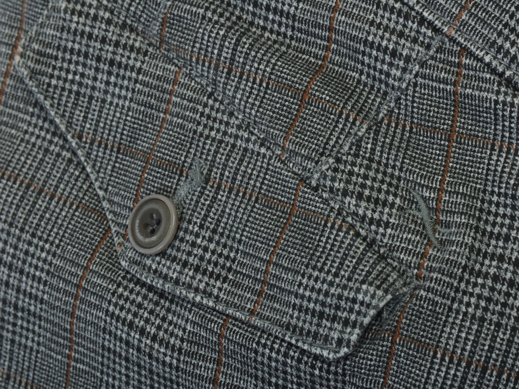 Brax Grey Check Paul Pleated Pants