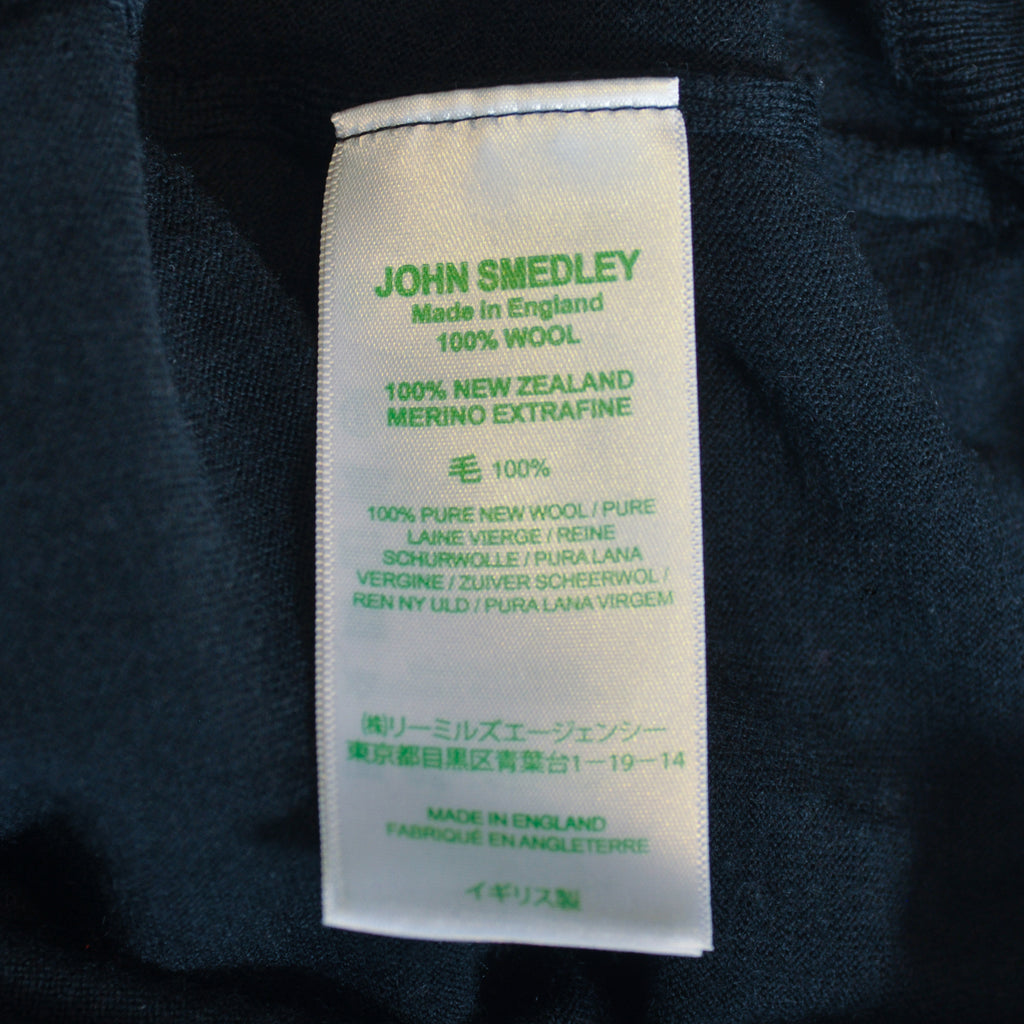 John Smedley Black New Zealand Merino Wool Roll Neck Sweater