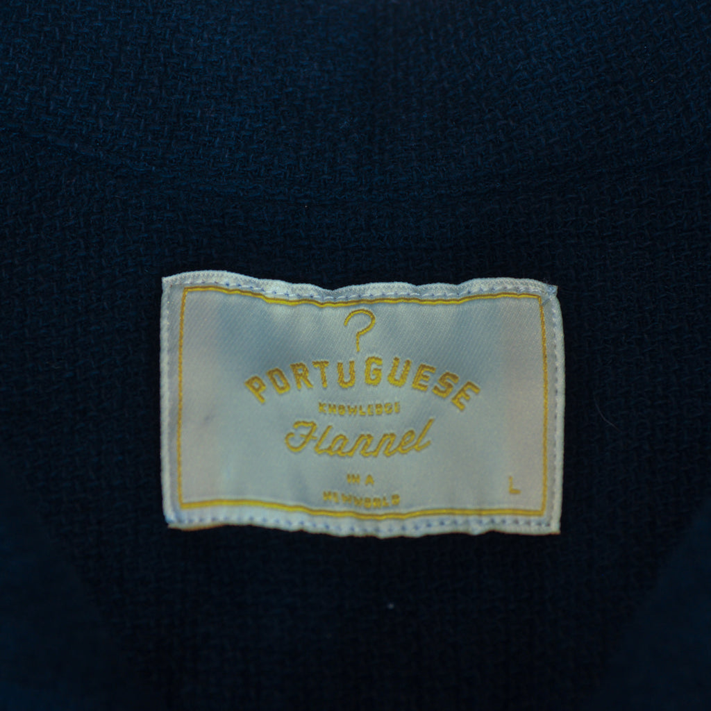 Portuguese Flannel Black Terry Knit Short Sleeve Shirt