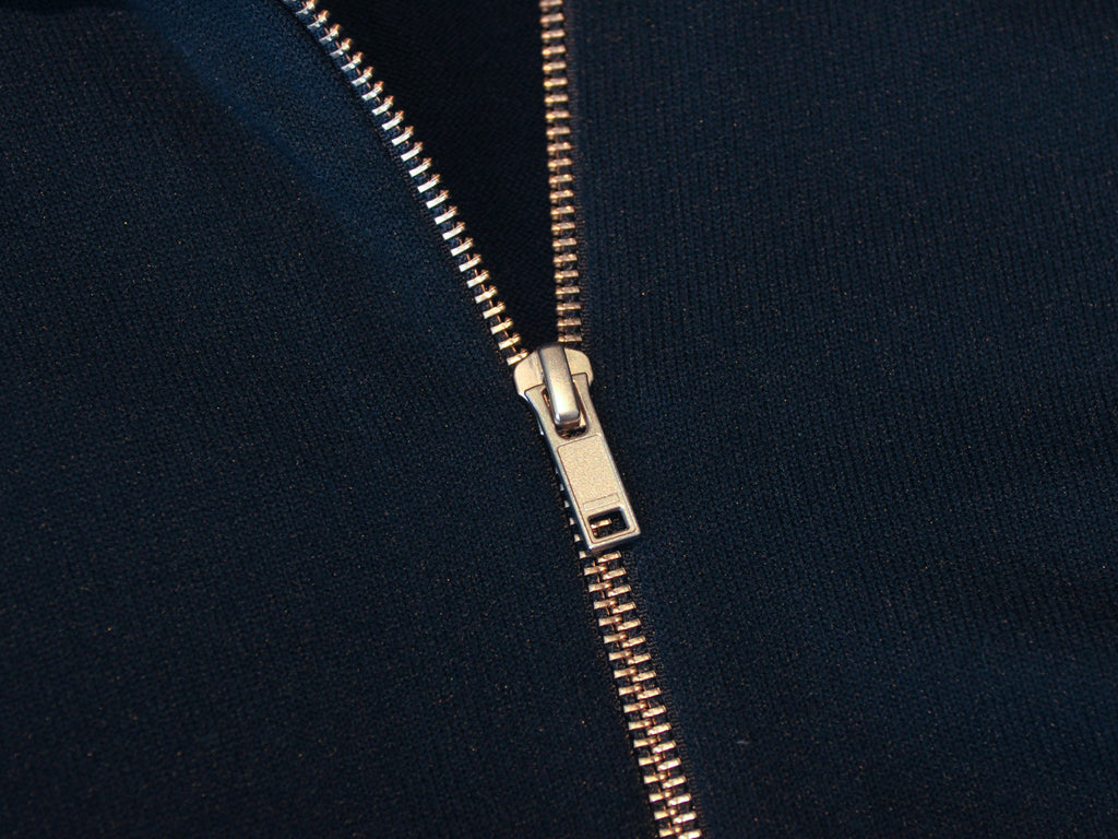 Theory Navy Blue Kampers Full Zip Sweater