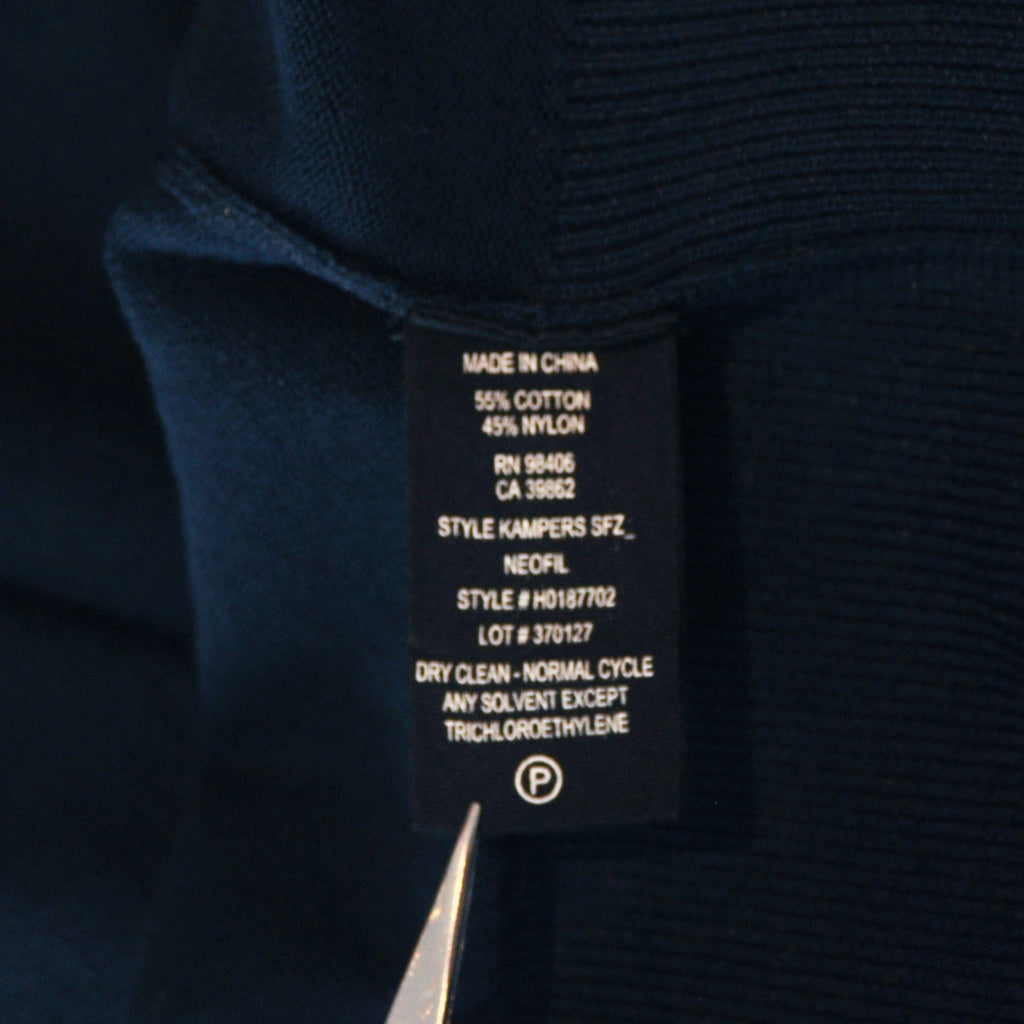 Theory Navy Blue Kampers Full Zip Sweater
