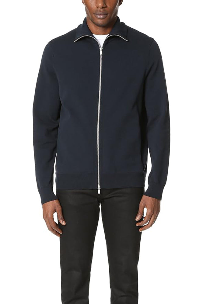 Theory Navy Blue Kampers Full Zip Sweater