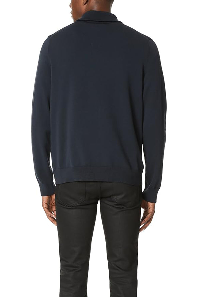 Theory Navy Blue Kampers Full Zip Sweater