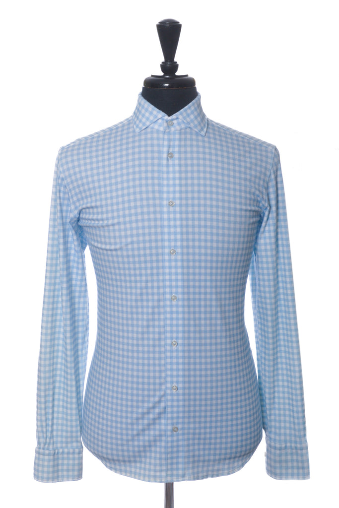 Emanuel Berg Blue Check Byron Modern Fit Shirt