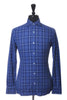 Isaia Blue Check Milano Dress Shirt