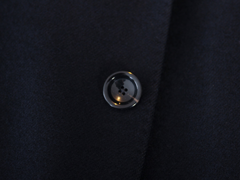 Lardini Navy Blue Loro Piana Zelander Merino Wool Overcoat